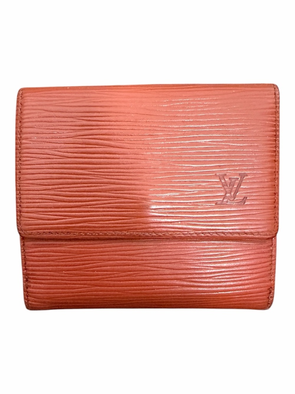 Louis Vuitton Brown Epi Leather 
Trifold Elise Double Snap Wallet Vintage
